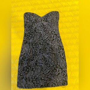 Black and grey lace cocktail dress. Size small. Used. Adorable